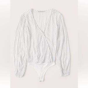 Abercrombie & Fitch | Wrap Front Long Sleeve bodysuit